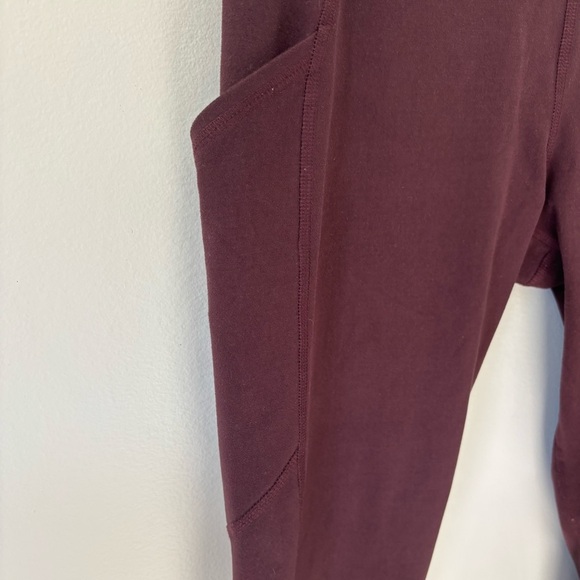 Abercrombie & Fitch Maroon Leggings Athletic Active Wear Gym Athleisure Workout - Picture 4 of 11